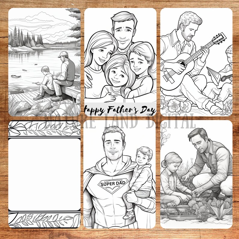 Father's Day Coloring Page for Adults, Kids 21 Printable Page Fun
