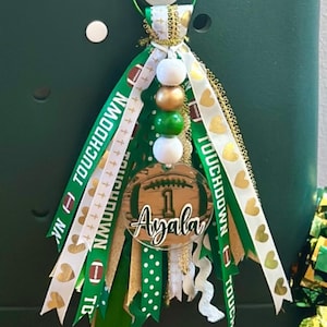 Custom Ribbon Bag Tag Spirit Wear  Bogg Bag Tag Ribbon Bag Tassel Backpack Tag  Basketball Football Soccer Baseball Cheer School Spirit