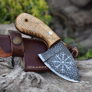 Viking Handmade Knife Fixe Blade Knife Hunting Knife, Neck Knife, Anniversary gift for husband  Birthday gift Gift For Him, Gift knife