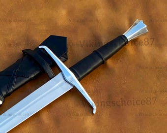 Handmade Medieval sword, Long sword Viking sword, Longford sword with scabbard, Anniversary gift, Birthday gift, Handmade Wall hanging sword
