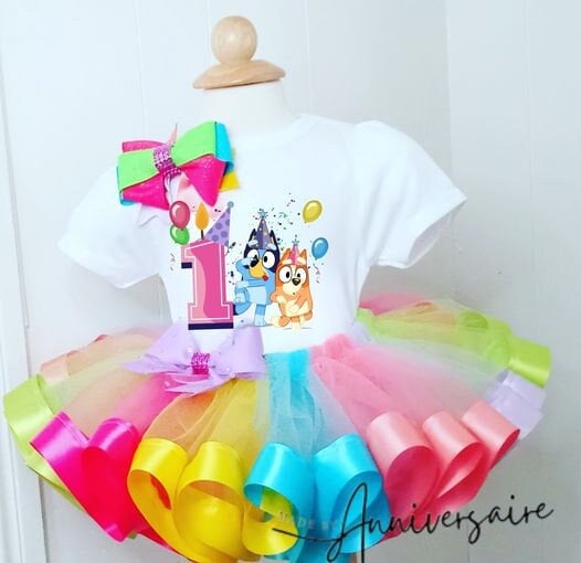 Bluey Tutu Outfit, Dog Birthday Outfit 