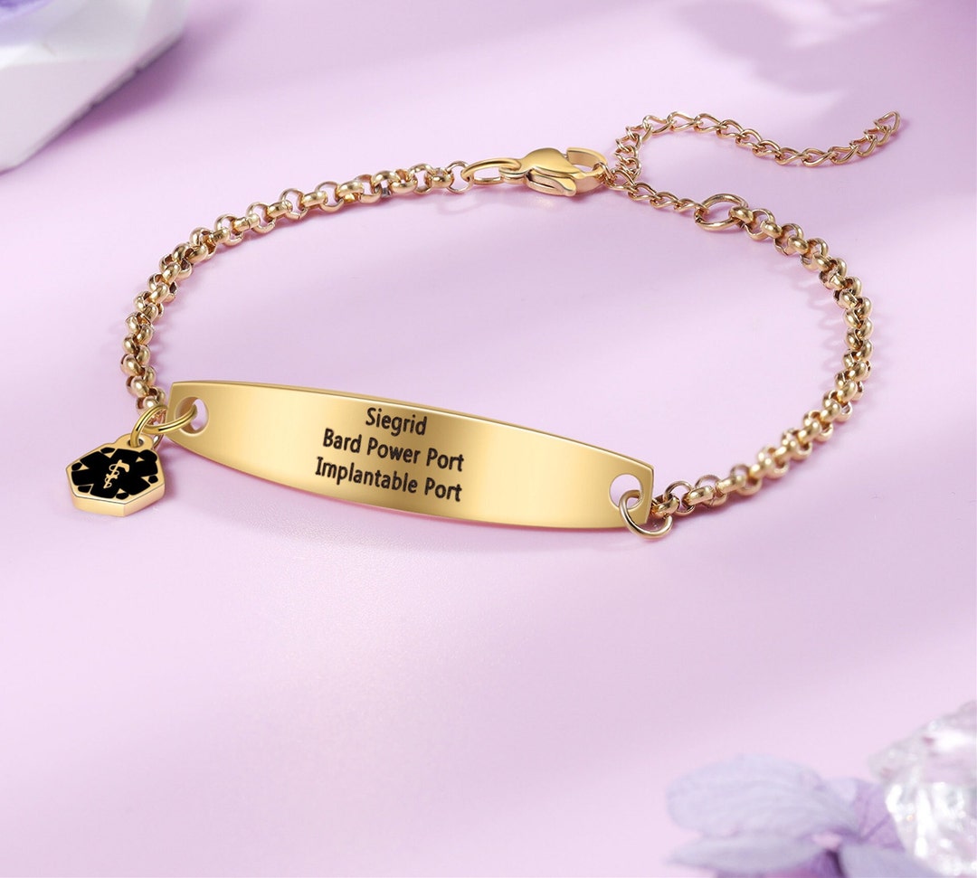Personalized Alert Bracelet for Emergency Medical Etsy Australia