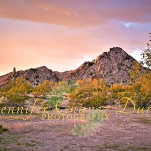 Desert Mountains, Arizona Mountain, Mountain Sunset, Cacti, Desert Print, Wall Decor, Wall Art, Desert Landscape Photography