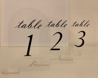 Finished table numbers - table number stickers to stick on yourself