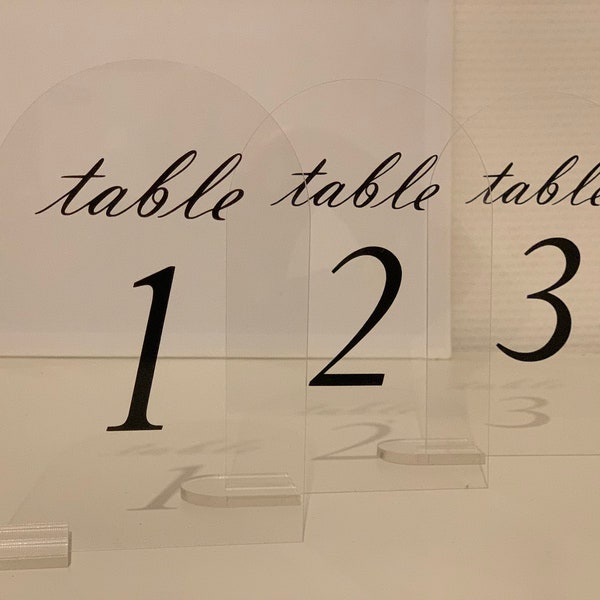 Fertige Tischnummern - Tischnummern Sticker zum selber kleben