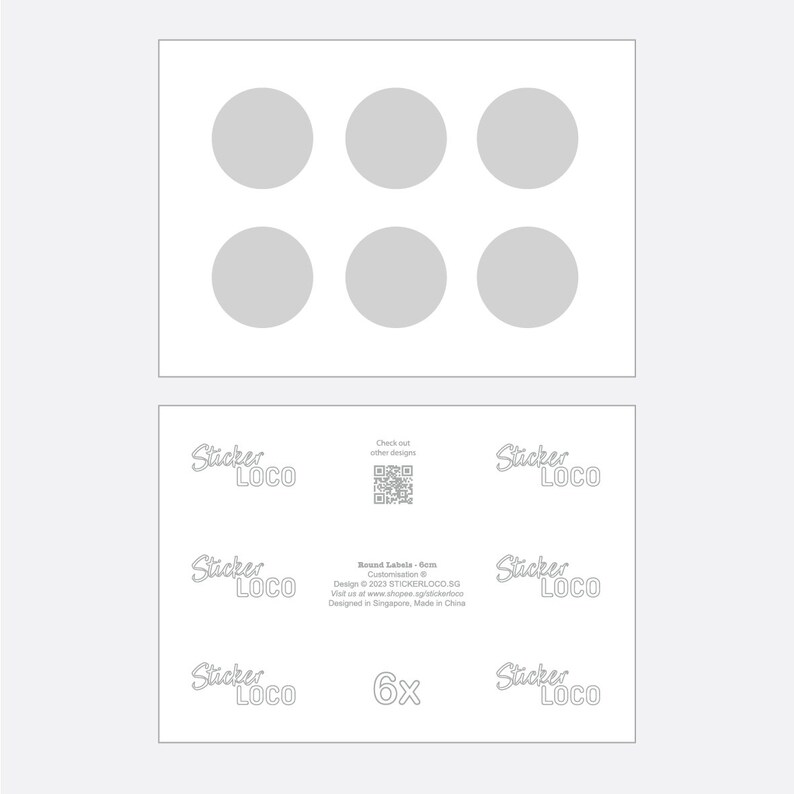 Customised : 24x Round Stickers (6cm) - Etsy