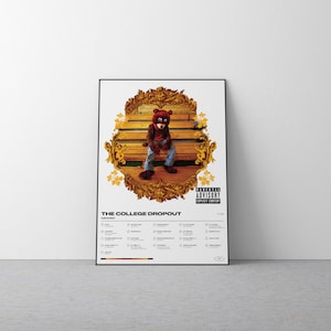 Kanye West Gold Digger Music Lyrics Print Canvas Poster Bedroom