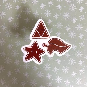 Lebkuchen-Gamer Kekse - Urlaub Nintendo Wasserbeständiger Aufkleber