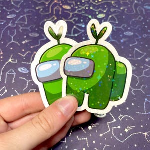 Green Mungus - Among Us Water-Resistant Sticker