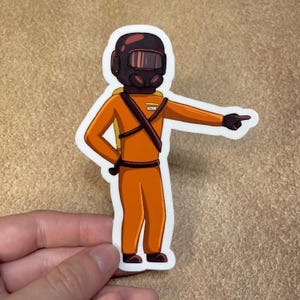 Over There! - Lethal Company Employee Water-Resistant Sticker