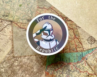 For the Republic - Star Wars Water-Resistant Stickers