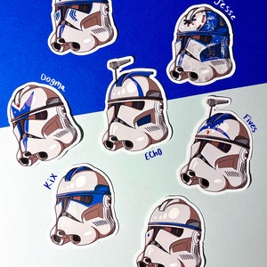 The Boys Helmet Stickers - Star Wars Clone Water-Resistant Stickers