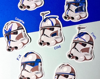 The Boys Helmet Stickers - Star Wars Clone Water-Resistant Stickers
