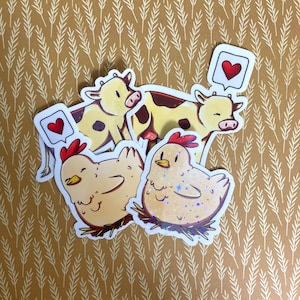 Happy Critters Bundle - Stardew Animals Water-Resistant Sticker Set