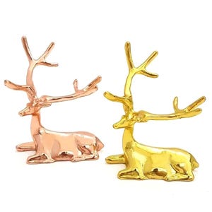 Beautiful Deer Crystal Sphere Stand Holder | Home Decor Figurine Statue | Crystal Ball Display Deer Statuette