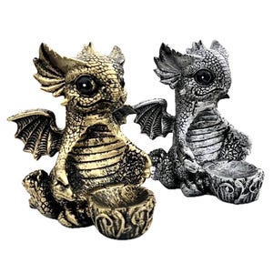 Présentoir sphérique en cristal dragon mignon | Support pour base d&#39;oeufs boule de cristal | Décoration d&#39;intérieur dragon | Statuette bébé dragon