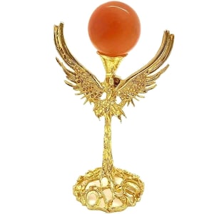 Beautiful Phoenix Wings Angel Girl Crystal Sphere Display | Fairy Goddess Crystal Ball Holder Stand | Fantasy Statuette | Home Decor Statue