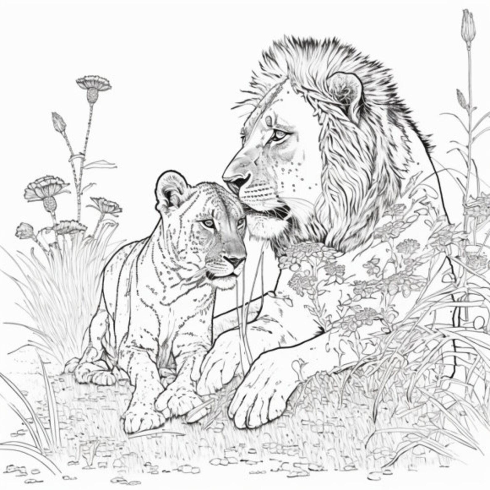 6 Kids Coloring Pages, Digital Download, Printable, PNG, Animals