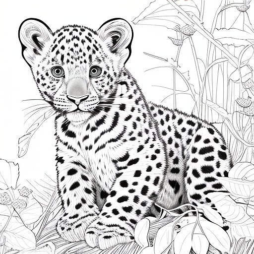 6 Kids Coloring Pages, Digital Download, Printable, PNG, Animals