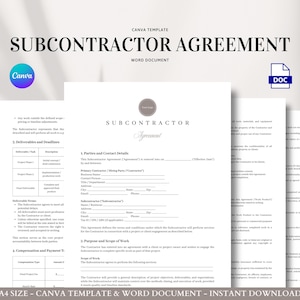 Sjabloon onderaannemerovereenkomst | Contract voor onafhankelijke contractant, betalingsvoorwaarden, vertrouwelijkheid en non-verzoekclausules