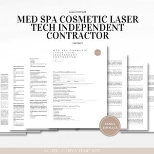 Medical Spa Contract Template | Cosmetic Laser Tech Independent Contractor Agreement