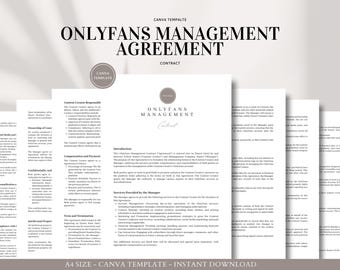 OnlyFans Management Contract | Comprehensive Agreement for OnlyFans Content Creators