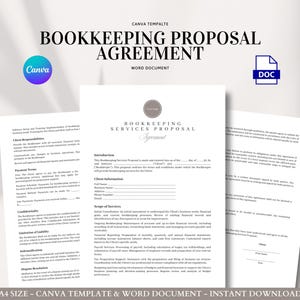 Bookkeeping Proposal Contract Template Client Agreement Services Scope Payment Terms Confidentiality Liability