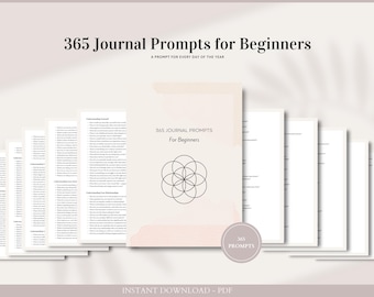 365 Journal Anweisungen für Anfänger Digitaler PDF Download Tägliche geführte Schreibanweisungen für persönliches Wachstum Heilung Achtsamkeit Selbstfindung