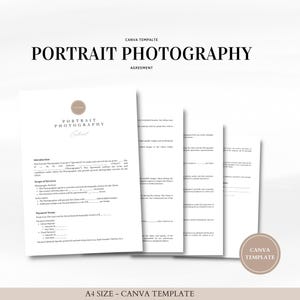 Plantilla de contrato de fotografía de retratos: documento legal editable y personalizable para fotógrafos