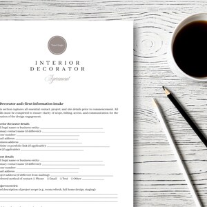 Interior Decorator Contract Template for Client Projects and Design Services, Ideal for Residential, Staging, or E-Design Work image 4