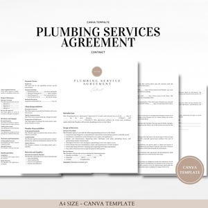 Modelo de contrato de serviço de encanamento - Contrato profissional para serviços de encanamento residencial e comercial