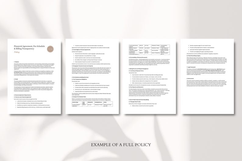 Process Specification Document Example HCBS Disability Services Policy & Procedure Bundle 30 Editable Word ...