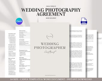 Wedding Photography Contract Intake Form Template Client Details Timeline Image Delivery Coverage Payment Terms