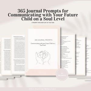 365 indicaciones para el diario: cómo comunicarse con su futuro hijo a nivel del alma (PDF, descarga instantánea) Crianza espiritual, diario guiado