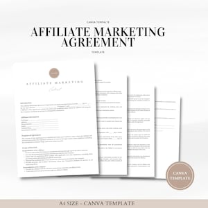 Affiliate Marketing Agreement Template - Professional Contract for Affiliate Marketers