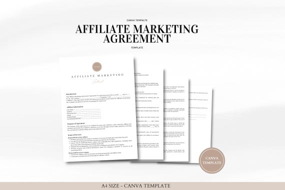 Affiliate Marketing Agreement Template - Professional Contract for Affiliate Marketers