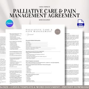 Palliative Care & Schmerztherapie Vereinbarungsvorlage – Ganzheitliche Einverständniserklärung mit Anamnese, Schmerzdiagnostik und Notfallplänen