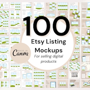 Etsy Mockups Video Canva Templates Customizable Aesthetic Digital Product Promotion Branding Marketing Resource Marketing Tools High-Quality