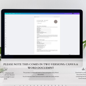 Plantilla de contrato de deuda Findom (Canva y Word) editable. Acuerdo para el control de la propiedad y los tributos financieros. imagen 2
