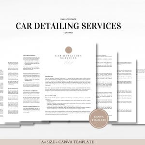 Car Detailing Contract | Comprehensive Agreement for Auto Detailing Services - Edit in Canva