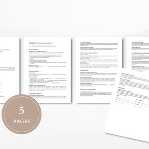 Modèle Canva de contrat de services de production vidéo - professionnel et personnalisable - téléchargement numérique - modification dans Canva image 5