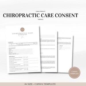 Toestemmingsformulier en overeenkomst voor chiropractie: professioneel sjabloon voor chiropractoren