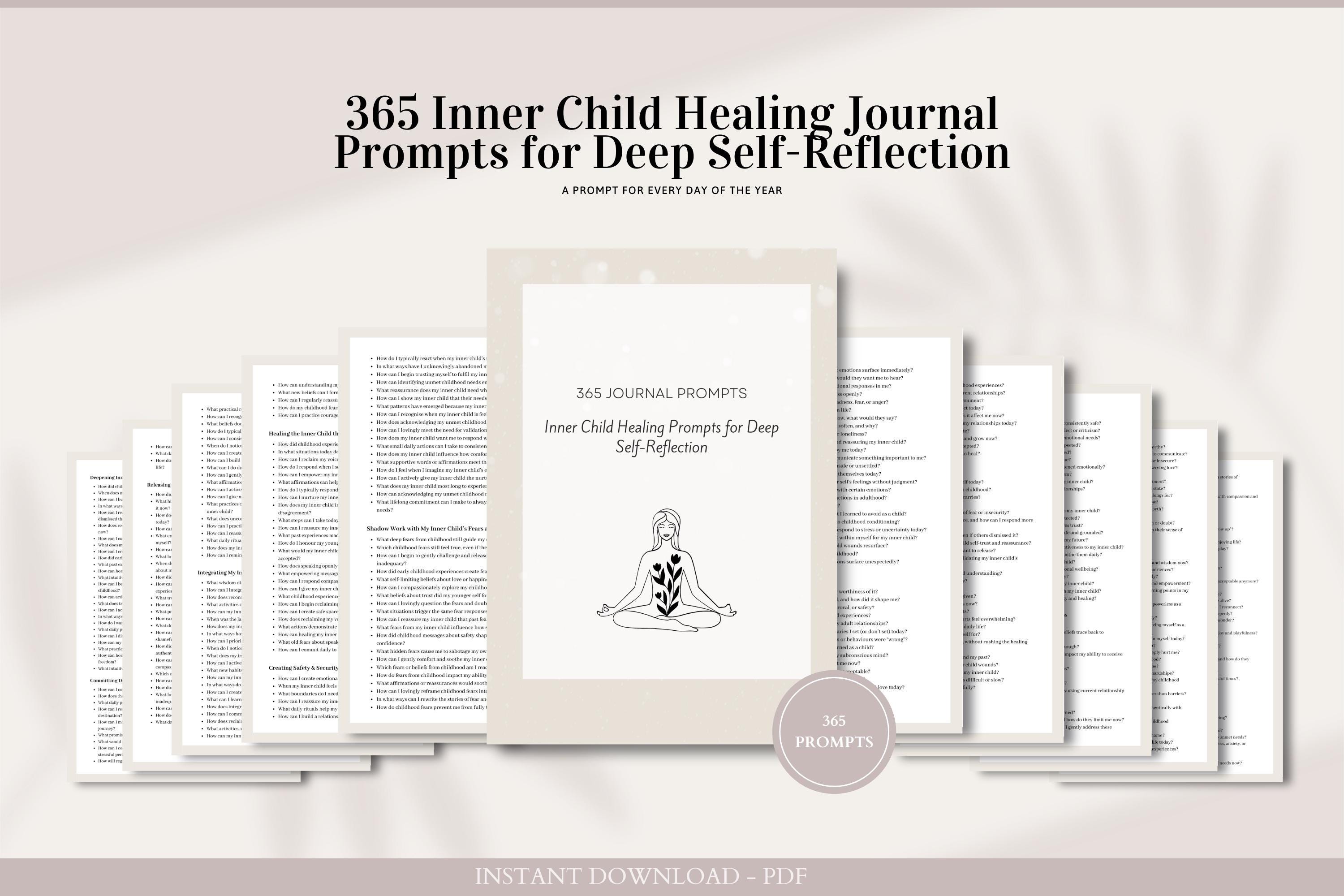 365 Inner Child Healing Journal Prompts PDF Instant Download | Shadow ...