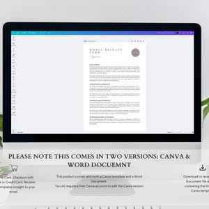 Model Release Form Template Editable Photography Consent and Usage Agreement for Commercial, Portrait, and Content Creators image 2
