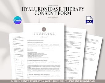 Hyaluronidase Consent Form | Filler Dissolving Consent | Hylenex & Elective Reversal | Vascular Occlusion Protocol | Med Spa Form