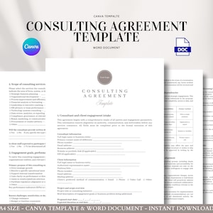 Consulting Agreement Template for Client Projects and Business Services, Ideal for Strategy, Advisory, or Coaching Work