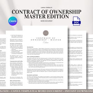 Eigentümervertrag Master Edition Bearbeitbare D S Vereinbarung Power Austausch Vorlage Dominanz Vorlage Dokument