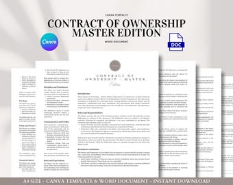 Contract of Ownership Master Edition Editable D S Agreement Power Exchange Template Dominance Submission Document