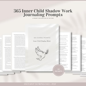 365 ejercicios para el diario de la sombra del niño interior (PDF, descarga instantánea) / Libro de ejercicios para sanar el trauma infantil, la autocuración emocional y el niño interior