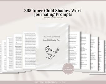 365 richieste di diario di lavoro ombra del bambino interiore PDF download immediato / Guarigione del trauma infantile, autoguarigione emotiva e quaderno di lavoro del bambino interiore